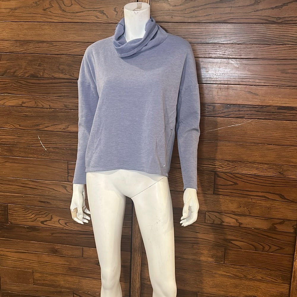 Layer 8 Women's Light Blue Cowl Neck Sweatshirt